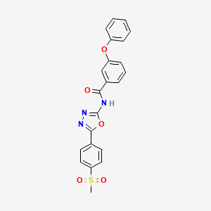 N-(5-(4-(methylsulfonyl)phenyl)-1,3,4-oxadiazol-2-yl)-3-phenoxybenzamide