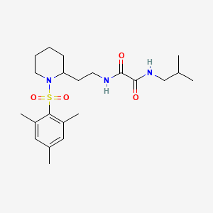 N1-isobutyl-N2-(2-(1-(mesitylsulfonyl)piperidin-2-yl)ethyl)oxalamide