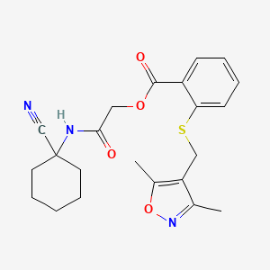 [2-[(1-Cyanocyclohexyl)amino]-2-oxoethyl] 2-[(3,5-dimethyl-1,2-oxazol-4-yl)methylsulfanyl]benzoate