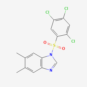 5,6-dimethyl-1-(2,4,5-trichlorobenzenesulfonyl)-1H-1,3-benzodiazole