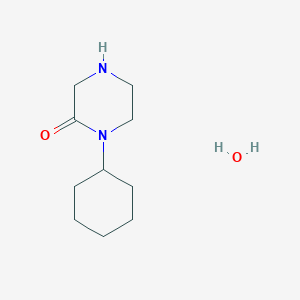 molecular formula C10H20N2O2 B2918920 1-Cyclohexyl-2-piperazinone hydrate CAS No. 1638221-49-4