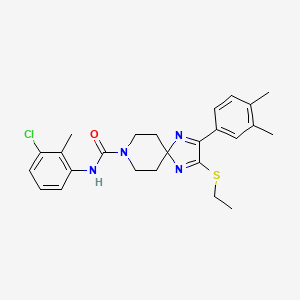 molecular formula C25H29ClN4OS B2918921 N-(3-氯-2-甲基苯基)-2-(3,4-二甲苯基)-3-(乙硫基)-1,4,8-三氮杂螺[4.5]癸-1,3-二烯-8-甲酰胺 CAS No. 894889-15-7