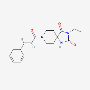 8-Cinnamoyl-3-ethyl-1,3,8-triazaspiro[4.5]decane-2,4-dione