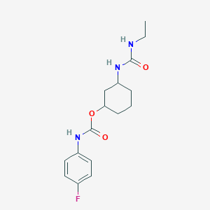 molecular formula C16H22FN3O3 B2918929 3-(3-Ethylureido)cyclohexyl (4-fluorophenyl)carbamate CAS No. 1396857-45-6