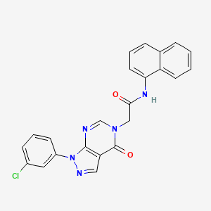 2-(1-(3-chlorophenyl)-4-oxo-1H-pyrazolo[3,4-d]pyrimidin-5(4H)-yl)-N-(naphthalen-1-yl)acetamide