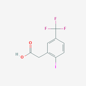 molecular formula C9H6F3IO2 B2918935 [5-(Trifluoromethyl)-2-iodophenyl]acetic acid CAS No. 702641-08-5