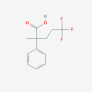 molecular formula C12H13F3O2 B2918937 5,5,5-Trifluoro-2-methyl-2-phenylpentanoic acid CAS No. 2029048-69-7