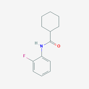 molecular formula C13H16FNO B291894 N-(2-fluorophenyl)cyclohexanecarboxamide 