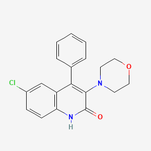 molecular formula C19H17ClN2O2 B2918940 6-氯-3-吗啉-4-基-4-苯基-1H-喹啉-2-酮 CAS No. 161645-40-5