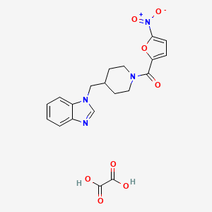 (4-((1H-benzo[d]imidazol-1-yl)methyl)piperidin-1-yl)(5-nitrofuran-2-yl)methanone oxalate