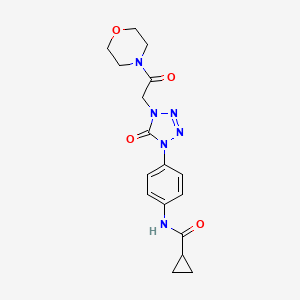 N-(4-(4-(2-morpholino-2-oxoethyl)-5-oxo-4,5-dihydro-1H-tetrazol-1-yl)phenyl)cyclopropanecarboxamide