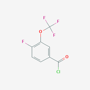 molecular formula C8H3ClF4O2 B2918957 4-Fluoro-3-(trifluoromethoxy)benzoyl chloride CAS No. 886501-08-2