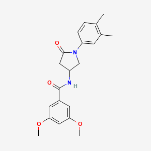 N-(1-(3,4-dimethylphenyl)-5-oxopyrrolidin-3-yl)-3,5-dimethoxybenzamide