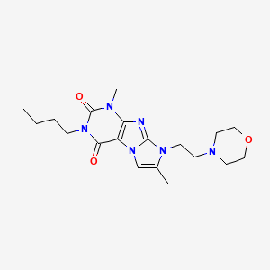 3-butyl-1,7-dimethyl-8-(2-morpholinoethyl)-1H-imidazo[2,1-f]purine-2,4(3H,8H)-dione