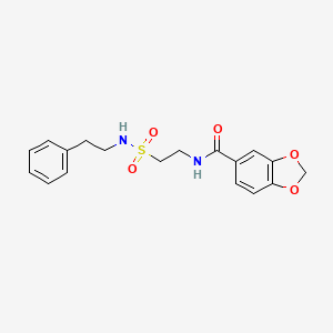 N-[2-(phenethylsulfamoyl)ethyl]-piperonylamide