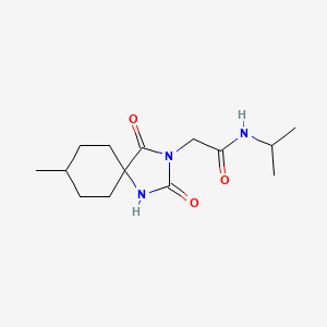 N-isopropyl-2-(8-methyl-2,4-dioxo-1,3-diazaspiro[4.5]dec-3-yl)acetamide
