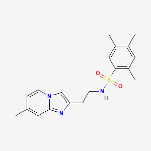molecular formula C19H23N3O2S B2918971 2,4,5-trimethyl-N-(2-(7-methylimidazo[1,2-a]pyridin-2-yl)ethyl)benzenesulfonamide CAS No. 868978-76-1