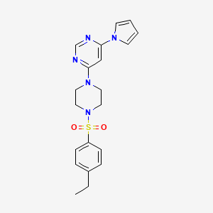 4-(4-((4-ethylphenyl)sulfonyl)piperazin-1-yl)-6-(1H-pyrrol-1-yl)pyrimidine