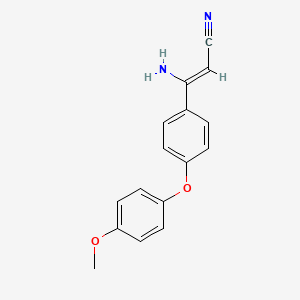 (Z)-3-amino-3-[4-(4-methoxyphenoxy)phenyl]-2-propenenitrile