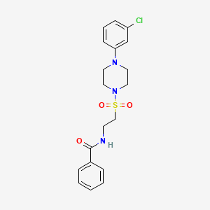 N-[2-[4-(3-chlorophenyl)piperazin-1-yl]sulfonylethyl]benzamide