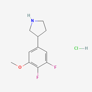 molecular formula C11H14ClF2NO B2918991 3-(3,4-Difluoro-5-methoxyphenyl)pyrrolidine hydrochloride CAS No. 1909316-70-6