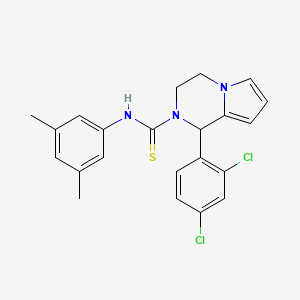 molecular formula C22H21Cl2N3S B2918992 1-(2,4-dichlorophenyl)-N-(3,5-dimethylphenyl)-3,4-dihydropyrrolo[1,2-a]pyrazine-2(1H)-carbothioamide CAS No. 393825-48-4