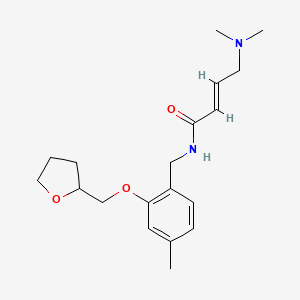molecular formula C19H28N2O3 B2918996 (E)-4-(Dimethylamino)-N-[[4-methyl-2-(oxolan-2-ylmethoxy)phenyl]methyl]but-2-enamide CAS No. 2411336-67-7
