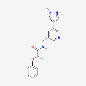 N-((5-(1-methyl-1H-pyrazol-4-yl)pyridin-3-yl)methyl)-2-phenoxypropanamide