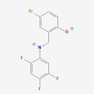 4-Bromo-2-[(2,4,5-trifluoroanilino)methyl]benzenol