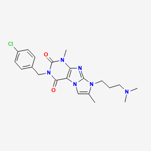 3-(4-chlorobenzyl)-8-(3-(dimethylamino)propyl)-1,7-dimethyl-1H-imidazo[2,1-f]purine-2,4(3H,8H)-dione