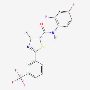 N-(2,4-difluorophenyl)-4-methyl-2-[3-(trifluoromethyl)phenyl]-1,3-thiazole-5-carboxamide