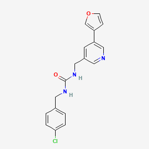 1-(4-Chlorobenzyl)-3-((5-(furan-3-yl)pyridin-3-yl)methyl)urea