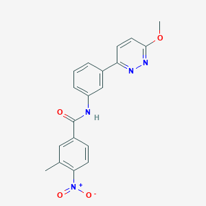 molecular formula C19H16N4O4 B2919021 N-[3-(6-甲氧基哒嗪-3-基)苯基]-3-甲基-4-硝基苯甲酰胺 CAS No. 899986-39-1