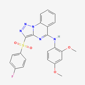 N-(2,4-dimethoxyphenyl)-3-(4-fluorophenyl)sulfonyltriazolo[1,5-a]quinazolin-5-amine