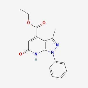 ethyl 3-methyl-6-oxo-1-phenyl-6,7-dihydro-1H-pyrazolo[3,4-b]pyridine-4-carboxylate
