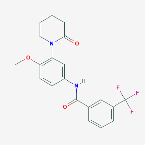 N-(4-methoxy-3-(2-oxopiperidin-1-yl)phenyl)-3-(trifluoromethyl)benzamide
