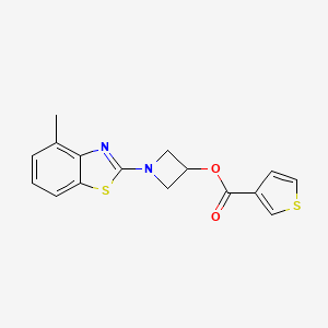1-(4-Methylbenzo[d]thiazol-2-yl)azetidin-3-yl thiophene-3-carboxylate