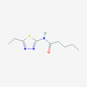 molecular formula C9H15N3OS B291904 N-(5-ethyl-1,3,4-thiadiazol-2-yl)pentanamide 