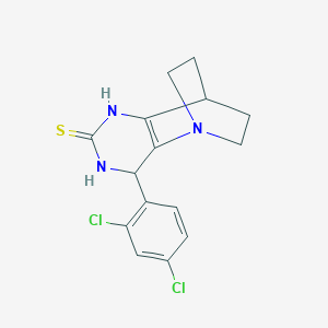 molecular formula C15H15Cl2N3S B2919041 3-(2,4-Dichlorophenyl)-1,4,6-triazatricyclo[6.2.2.0~2,7~]dodec-2(7)-ene-5-thione CAS No. 331839-38-4