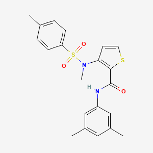 molecular formula C21H22N2O3S2 B2919043 N-(3,5-dimethylphenyl)-3-{methyl[(4-methylphenyl)sulfonyl]amino}thiophene-2-carboxamide CAS No. 1116017-51-6