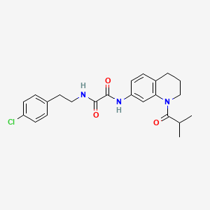molecular formula C23H26ClN3O3 B2919061 N1-(4-chlorophenethyl)-N2-(1-isobutyryl-1,2,3,4-tetrahydroquinolin-7-yl)oxalamide CAS No. 941940-02-9