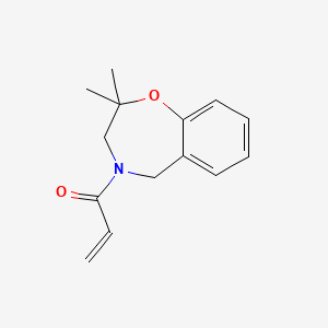 molecular formula C14H17NO2 B2919063 1-(2,2-Dimethyl-2,3,4,5-tetrahydro-1,4-benzoxazepin-4-yl)prop-2-en-1-one CAS No. 2094324-61-3