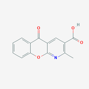 molecular formula C14H9NO4 B2919065 2-甲基-5-氧代-5H-色烯并[2,3-b]吡啶-3-甲酸 CAS No. 68302-44-3