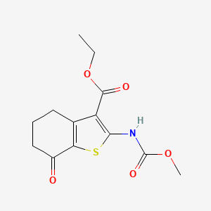Ethyl 2-[(methoxycarbonyl)amino]-7-oxo-4,5,6,7-tetrahydro-1-benzothiophene-3-carboxylate
