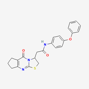 2-(5-oxo-2,3,5,6,7,8-hexahydrocyclopenta[d]thiazolo[3,2-a]pyrimidin-3-yl)-N-(4-phenoxyphenyl)acetamide