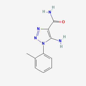 molecular formula C10H11N5O B2919076 5-氨基-1-(2-甲基苯基)-1H-1,2,3-三唑-4-甲酰胺 CAS No. 103272-42-0
