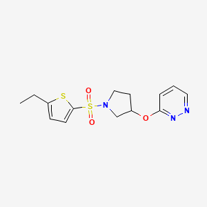 3-((1-((5-Ethylthiophen-2-yl)sulfonyl)pyrrolidin-3-yl)oxy)pyridazine