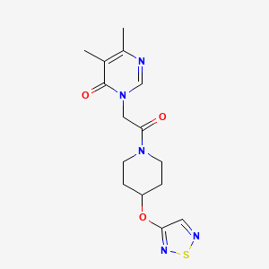 3-(2-(4-((1,2,5-thiadiazol-3-yl)oxy)piperidin-1-yl)-2-oxoethyl)-5,6-dimethylpyrimidin-4(3H)-one