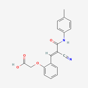 2-[2-[(E)-2-cyano-3-(4-methylanilino)-3-oxoprop-1-enyl]phenoxy]acetic acid