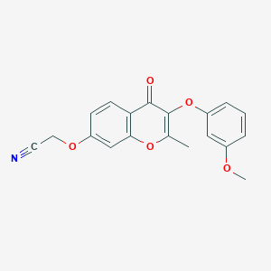 2-((3-(3-methoxyphenoxy)-2-methyl-4-oxo-4H-chromen-7-yl)oxy)acetonitrile